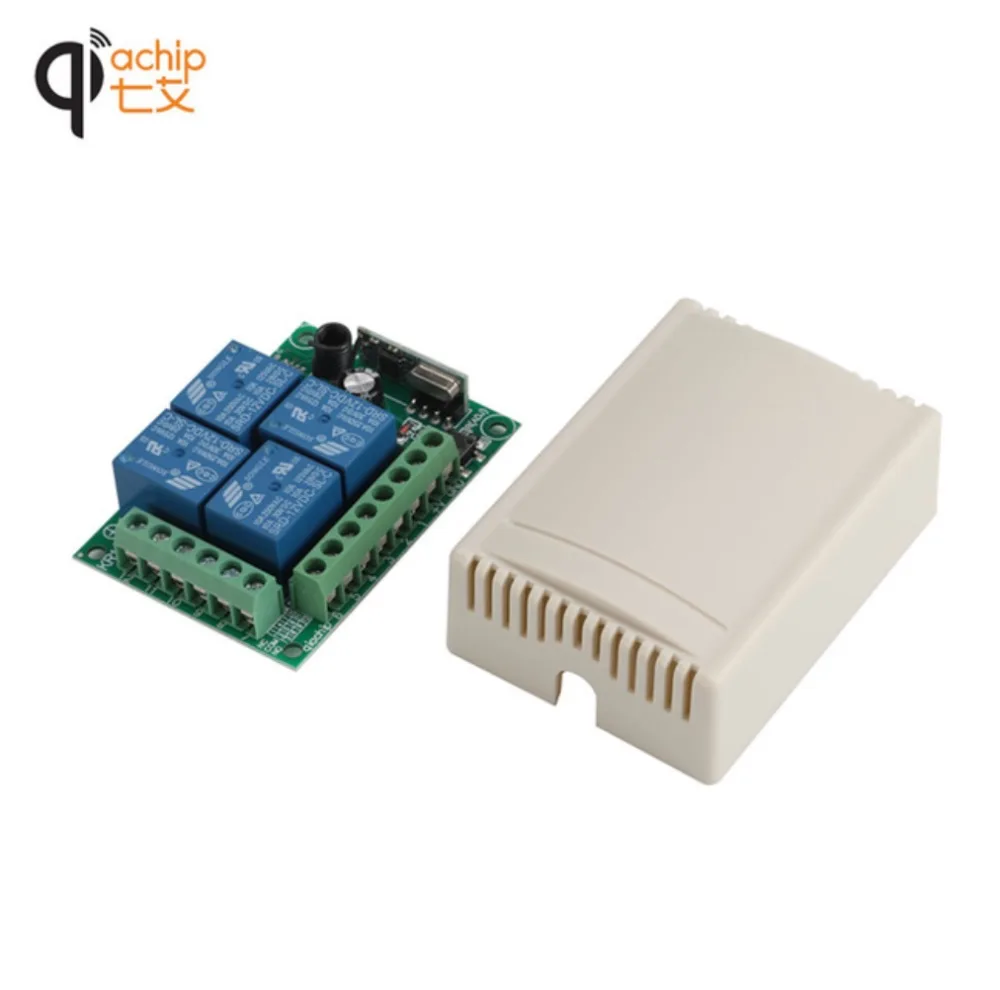 433 МГц Универсальный беспроводной пульт дистанционного управления DC 12 В 4CH