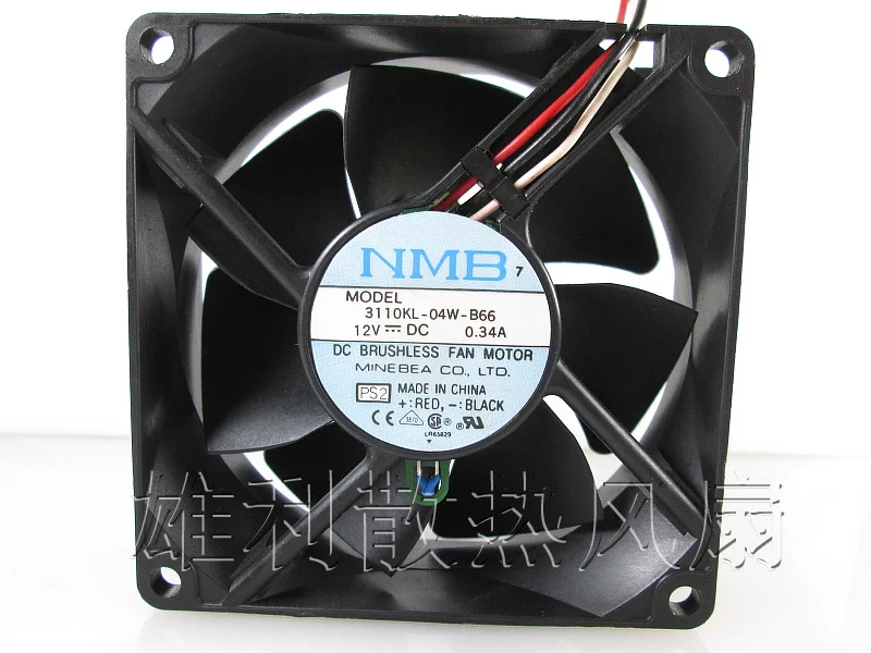 

Бесплатная доставка. 8 см 8025 DC12V 0.34A 3110KL-04W-B66 двухшариковый вентилятор
