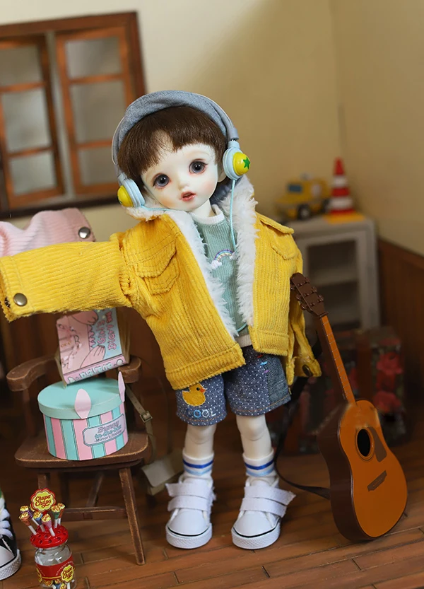 Кукольное платье BJD для куртки 1/4 1/6 yosd.mdd теплая пушистая куртка с хлопковой