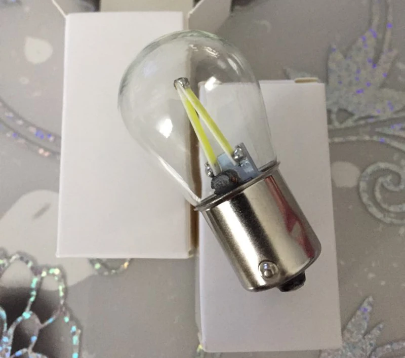 1 шт. P21W LED Ba15s 1156 стробоскопическая вспышка светодиодный чип накаливания