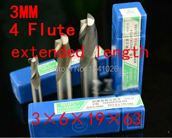 

10 pcs/set 3mm four 4 Flute HSS & Extended Aluminium End Mill Cutter CNC Bit Milling Machinery tools Cutting tools.Lathe Tool