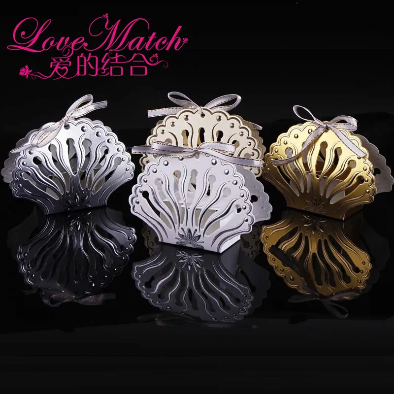 25 шт. Подарочная коробка с изображением сердца морской раковины для свадебного