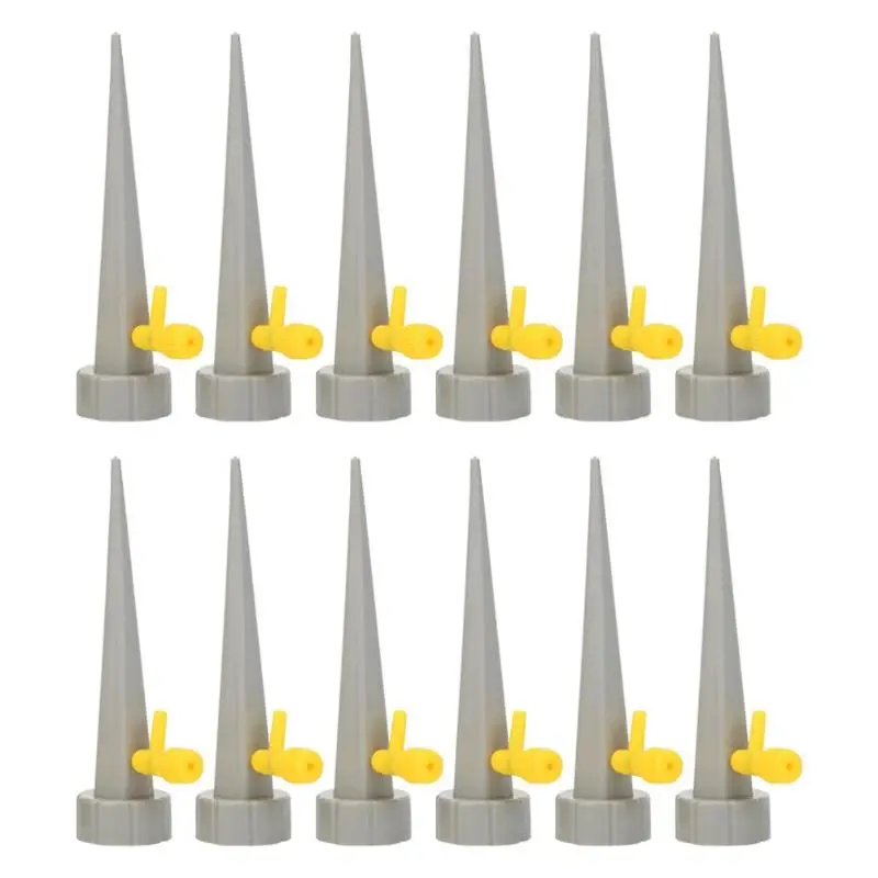 12PCS Grey 1/6/12 шт автоматическая машина для полива шипы для дома и улицы автоматического капельного полива и орошения Системы завод бутылка Капельное орошение для сада Наборы - Цвет: 12PCS Grey