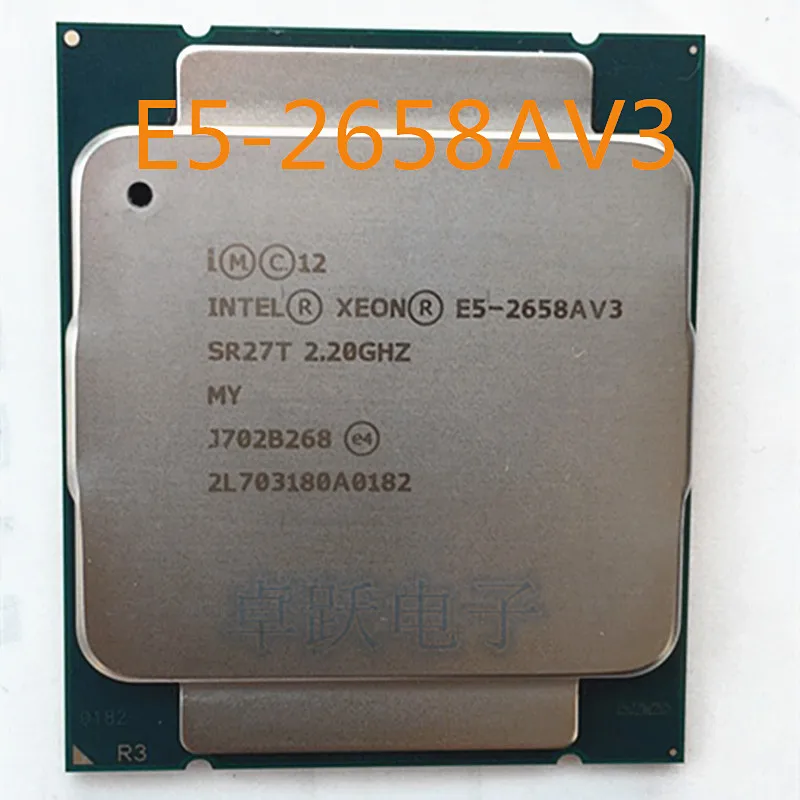 Оригинальный процессор Intel Xeon E5 2658A V3 2 20 ГГц 12 nukleos 30 МБ с процессором OBD2 и 2658AV3