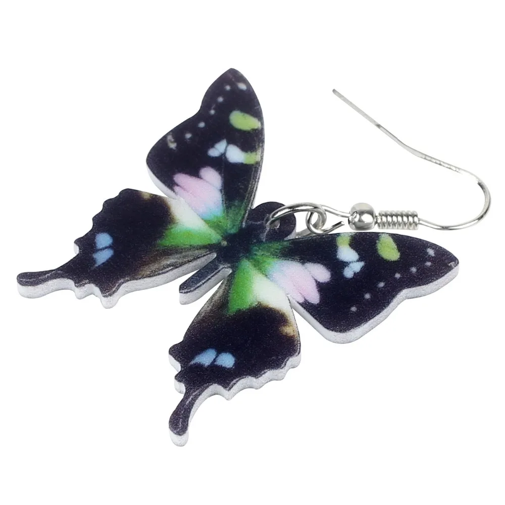 WEVENI Акриловые Новые серьги-бабочки из Гвинеи графиум вайскей Висячие большие