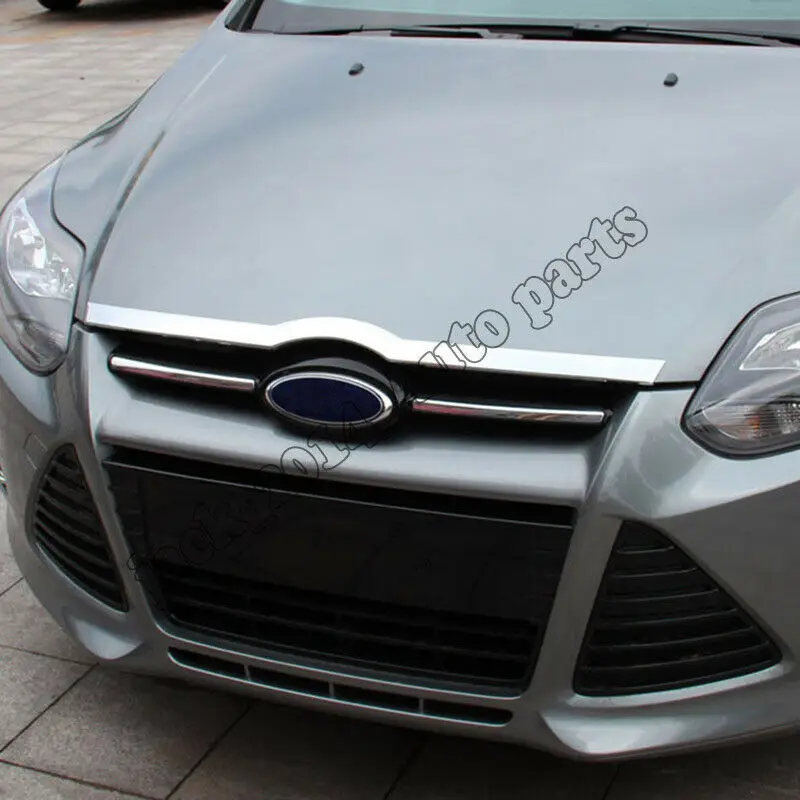 Накладки на переднюю крышку двигателя из нержавеющей стали для Ford Focus 2012 2013