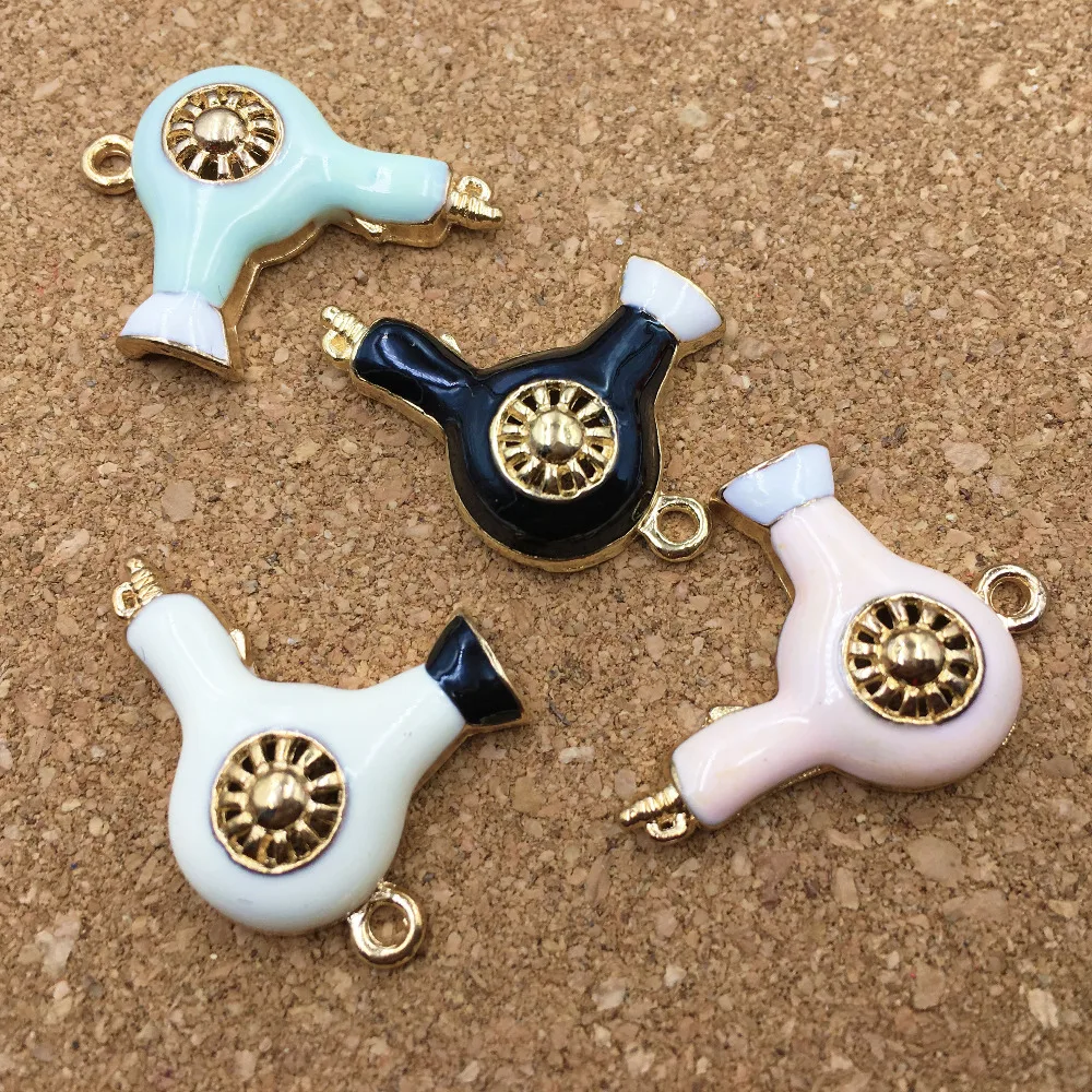 20*28 мм Подвески эмалевый сплав золото тон покрытием капли масла модные фен Форма