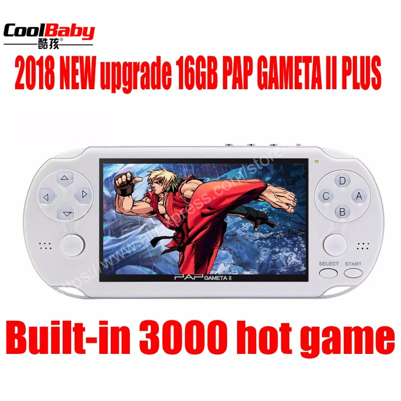 Портативная игровая приставка PAP II plus 4 3 дюйма 64 битная видеоигра Gameta 16 ГБ PMP PSP
