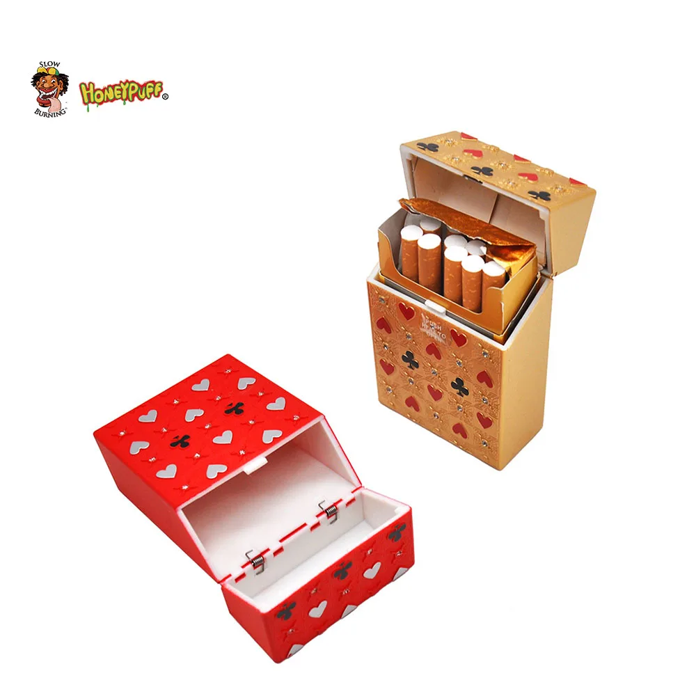 HONEYPUFF пластиковый чехол для сигарет, чехол для хранения обычных сигарет в стиле покера, пластиковый держатель для табака, коробка, портативный органайзер, инструмент