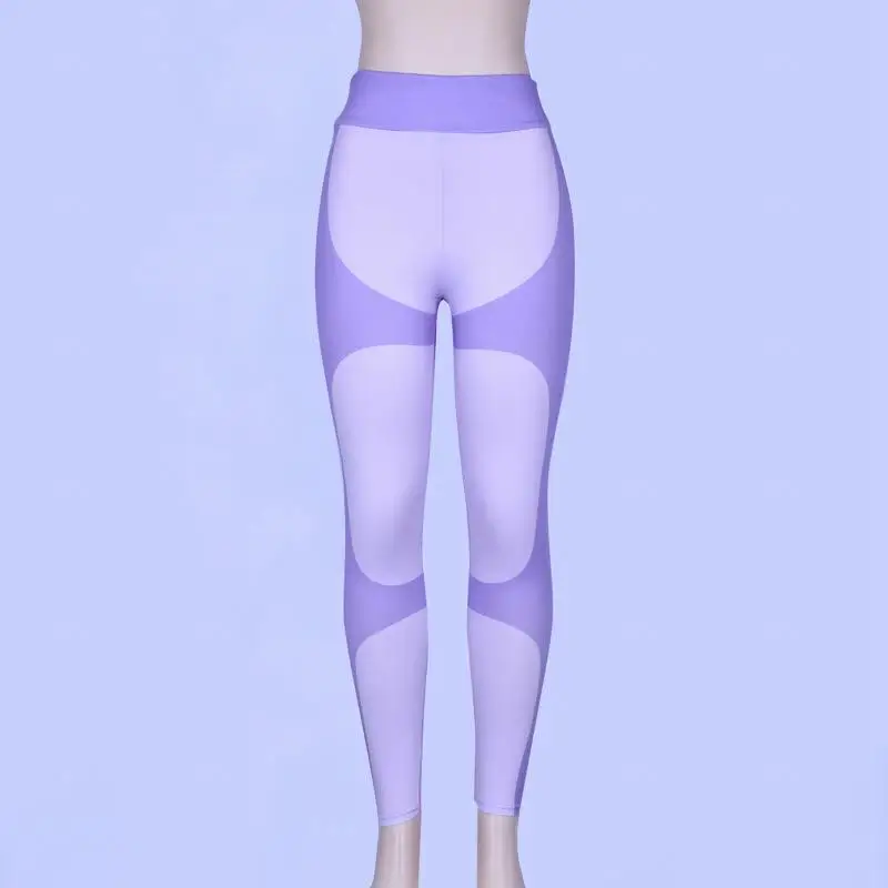 Patchwork Women Yoga Leggings Super Stretch Running Tights Slim Trousers Outdoor Sport For Fitness Gym Training Pants | Спорт и