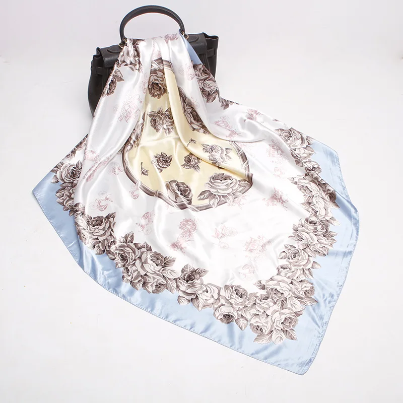 FXAASS бандана женский хиджаб квадратный шарф модный Дамский Ретро Роскошный