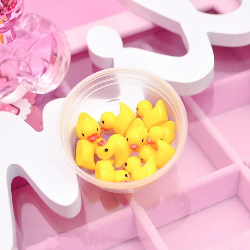 Yellow duck Симпатичные 10 шт./кор. Slime DIY Аксессуары игрушка смолы Осьминог утка китов пушистые очистить поставки слаймов игрушка в подарок для детей и взрослых - Цвет: Yellow duck