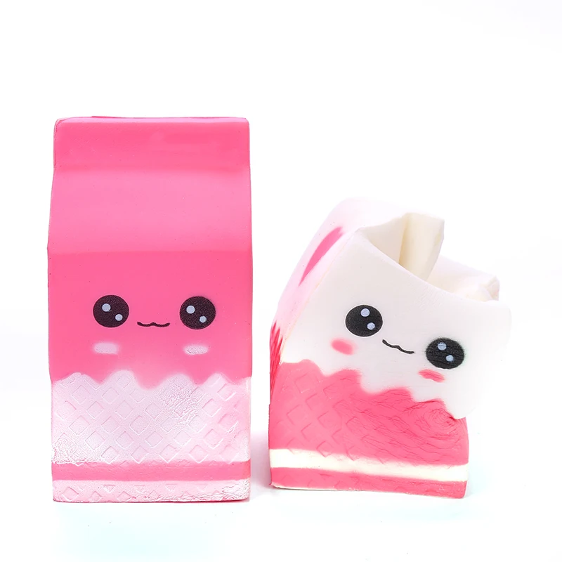 Kawaii smile Squishy дешевые PU Молочные Наклейки сумка/бутылка/может выжать медленно