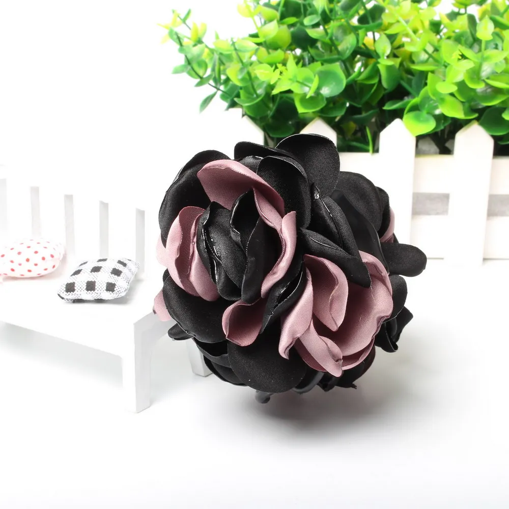Заколка для волос двухцветная с цветами 8 см|hair claws for women|hair clawhair clip barrette |