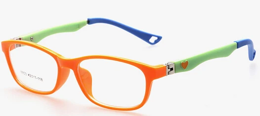C5 Orange Green Здоровые силиконовые детские прозрачные очки для девочек и мальчиков, очки с гибкой оправой, оправа для детских очков, оптические очки для детей - Цвет оправы: C5 Orange Green