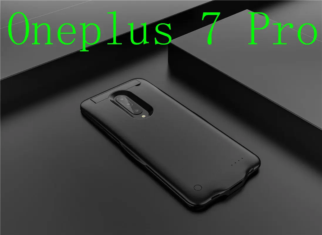 5000 мАч Oneplus 7 тонкий противоударный чехол для зарядного устройства для Oneplus 7 Pro Резервный блок питания чехол для зарядного устройства для Oneplus 7 Capa - Цвет: Oneplus7Pro-Black