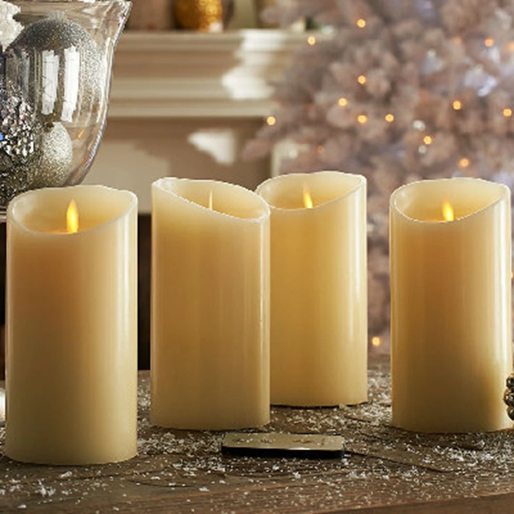 Ksperway беспламенный движущийся фитиль столб Светодиодная свеча 3 5 "* 7"|candle