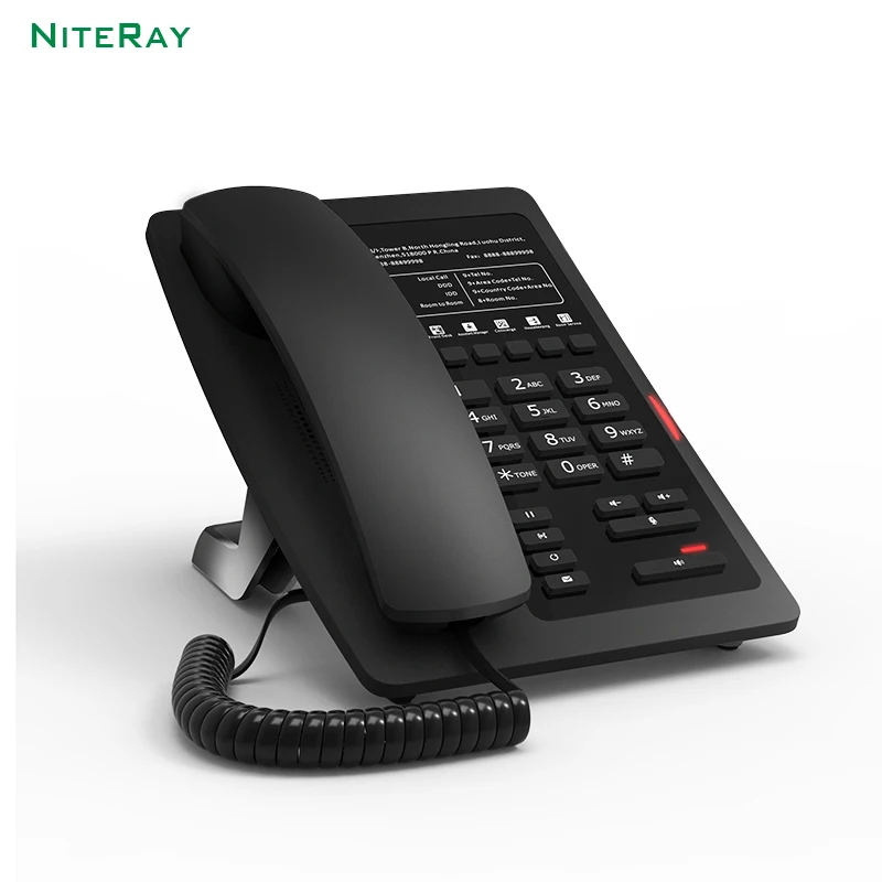 Отель SIP телефон Поддержка PoE телефон VoIP для 5 звезд гостиничный номер