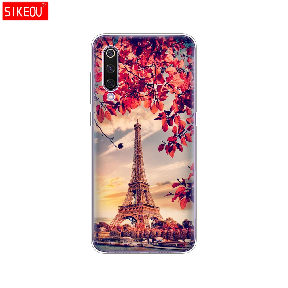 12071 case for xiaomi mi 9 case cover Cartoon Silicone Soft TPU Cover For xiaomi Mi9 xiaomi 9 SE Case Phone Shell bumper etui flower - Цвет: 12071