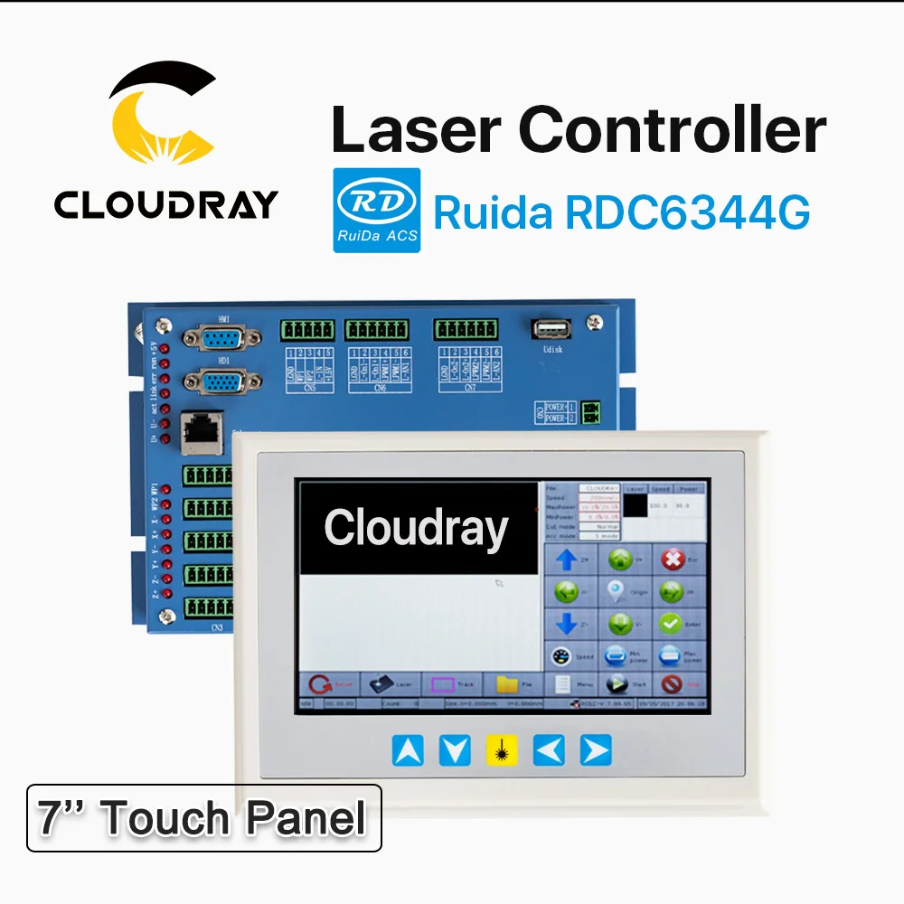 Cloudray Ruida RD RDC6344G " сенсорная панель Co2 лазерный DSP контроллер для лазерной гравировальная и режущая машина RDC DSP 6344G