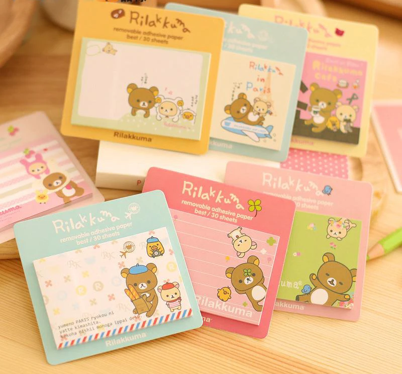 1 шт. новые милые легко Медвежонок Липкие заметки креативный мультфильм дизайн