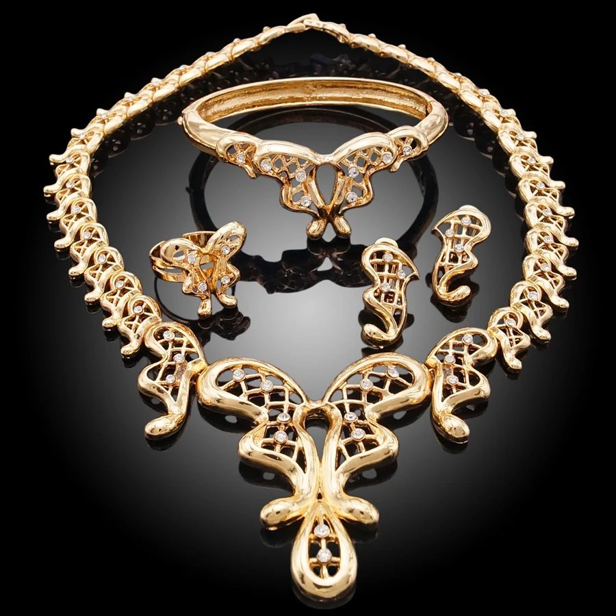 Бесплатная доставка Золото-цвет индийские ювелирные изделия костюм для