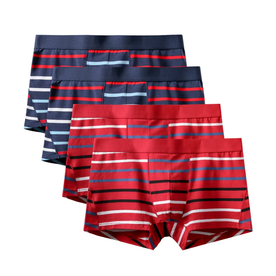 4Pcs A1743 Mix C24 4 шт./партия,, мужские модные сексуальные хлопковые трусы, мужские боксеры, шорты, дышащие, большие размеры, хлопковое нижнее белье, мужское нижнее белье - Цвет: 4Pcs A1743 Mix C24