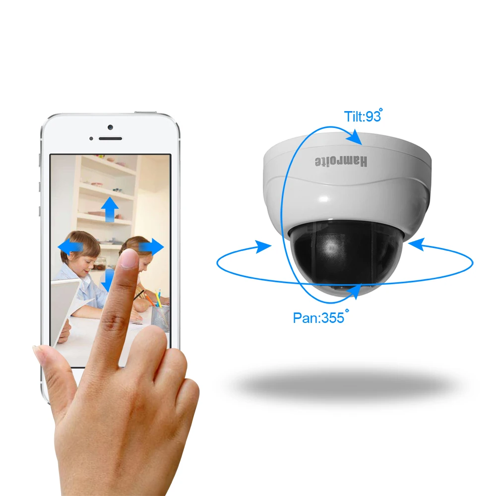 Hamrolte 1080P IP Camera Sony IMX323 Sensor 2.5&quot MINI IR Speed Dome PTZ 4x ZOOM 2.8-12mm Lens ONVIF Secuirty | Безопасность и