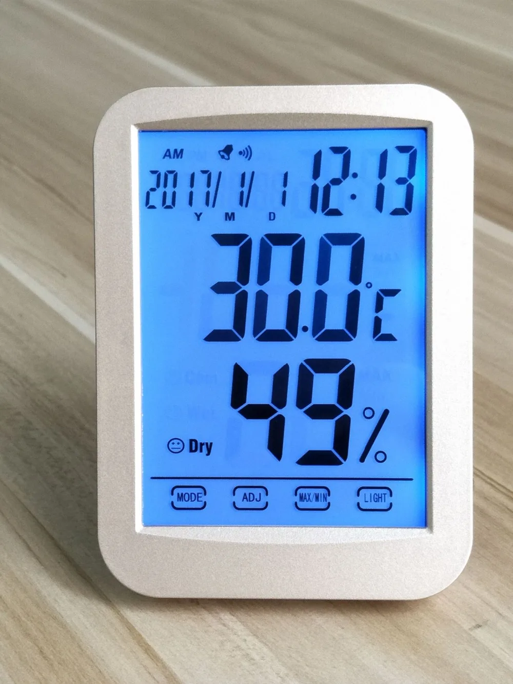 Метеостанция с сенсорным экраном Кнопка цифровой измеритель температуры и