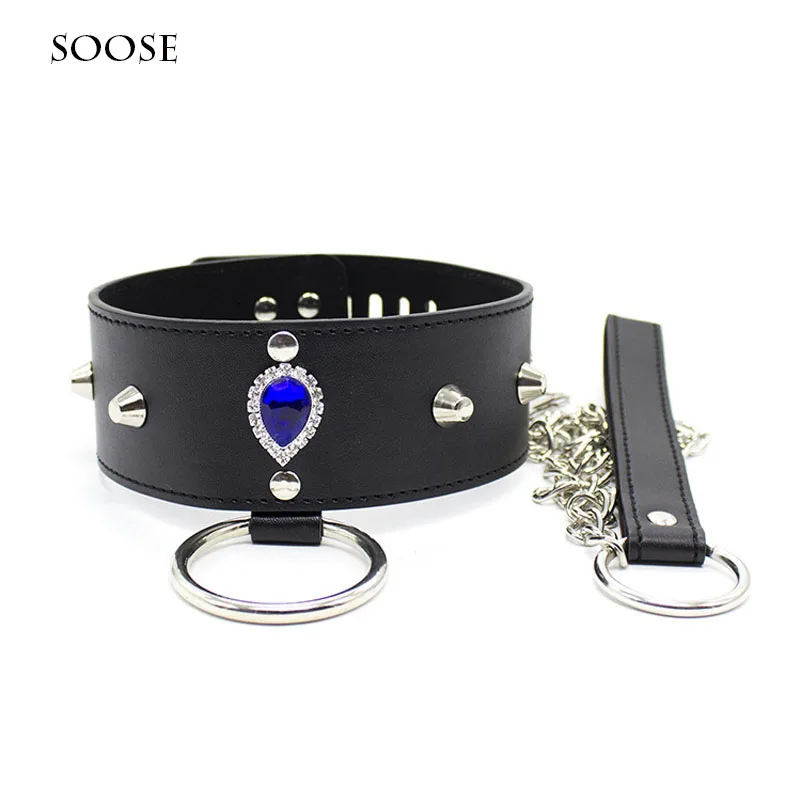 Новый стиль Собака Раб Шеи Воротник ИСКУССТВЕННАЯ Кожа Ожерелье рабства