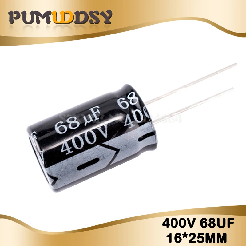 5 шт.; высокое качество; 400V68UF 16*25 мм 68 мкФ 400V 16*25 электролитический конденсатор с алюминиевой крышкой