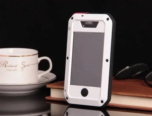 New doom armor Dirt Shock Waterproof 4proof Metal Aluminum cell phone case For iphone 4 4s 5 5c 5s SE 6 Plus With Tempered glass |
