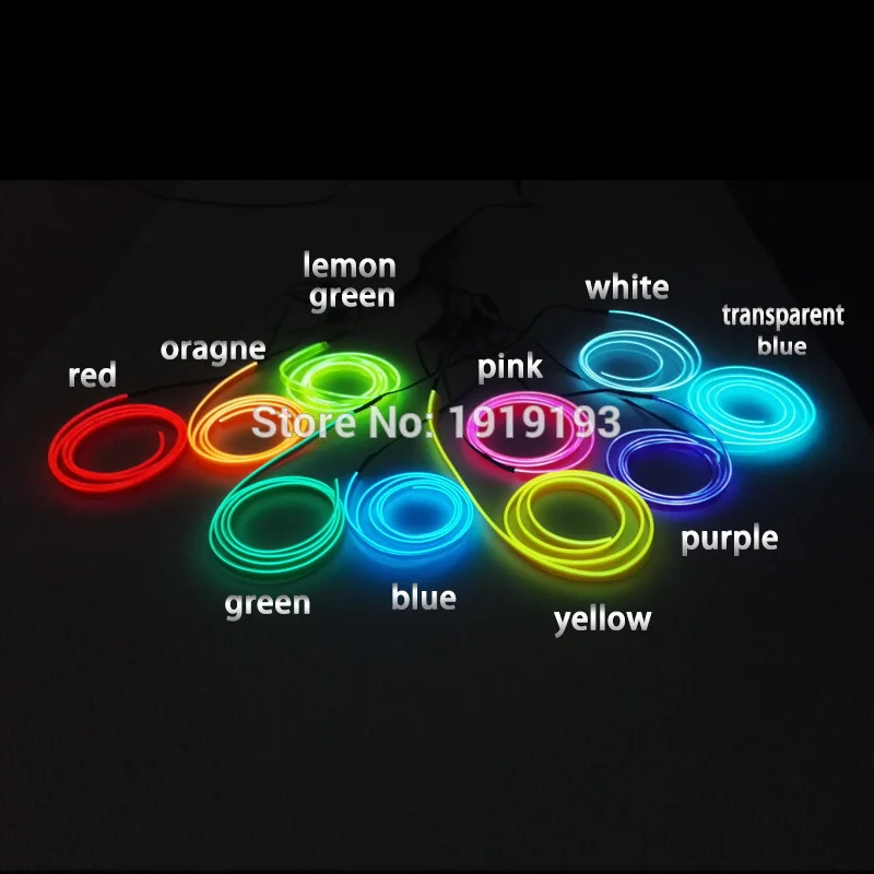 Светодиодная лента 2 3 мм для украшения автомобиля 1 5 м с аккумулятором А|neon light|rope