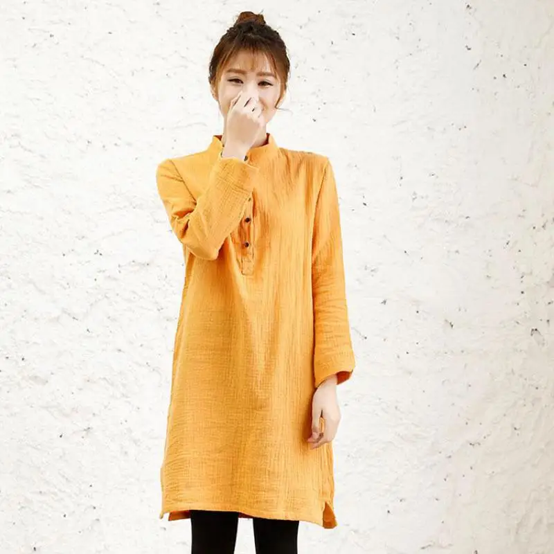 Весна 2020 новая Оригинальная Модифицированная рубашка хлопковая льняная