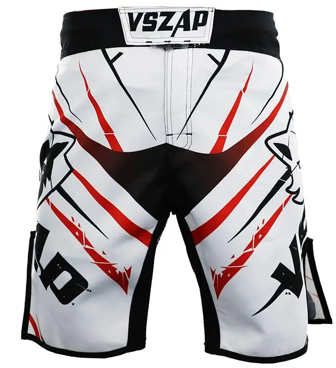 VSZAP взрывающиеся боевые шорты белый и черный ММА Спорт отдых Фитнес Санда