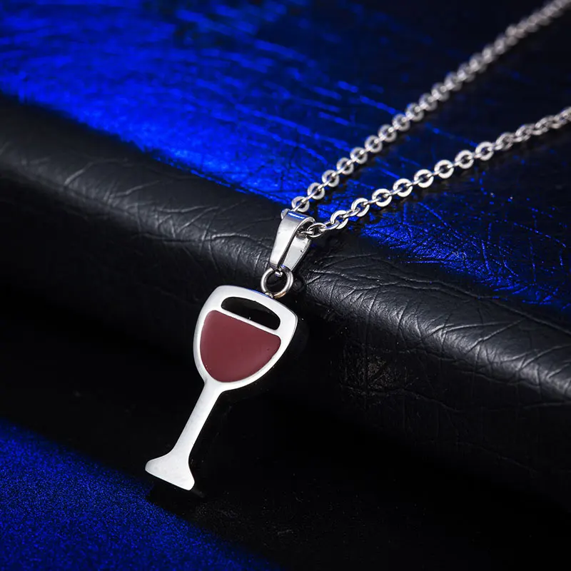 Модное колье WAWFROK 2019 для женщин красного и желтого цвета с винными стаканами на крючке из нержавеющей стали и уникальным дизайном украшений.