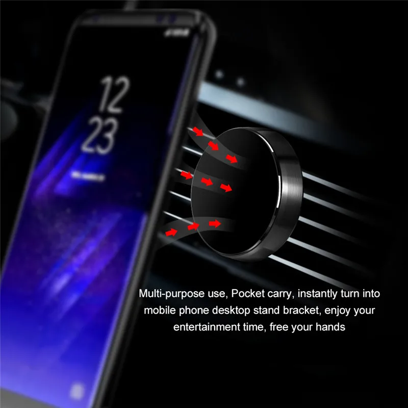 Универсальный металлический магнитный автомобильный держатель для телефона на