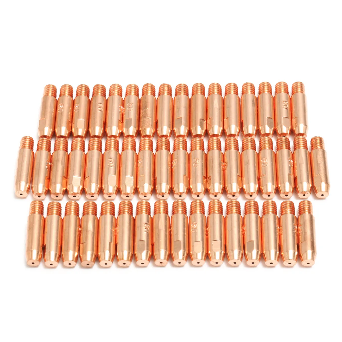 

New 50Pcs 0.8mmx6mm Copper Contact Tip For MB24 MIG MAG Welding Welder Torch