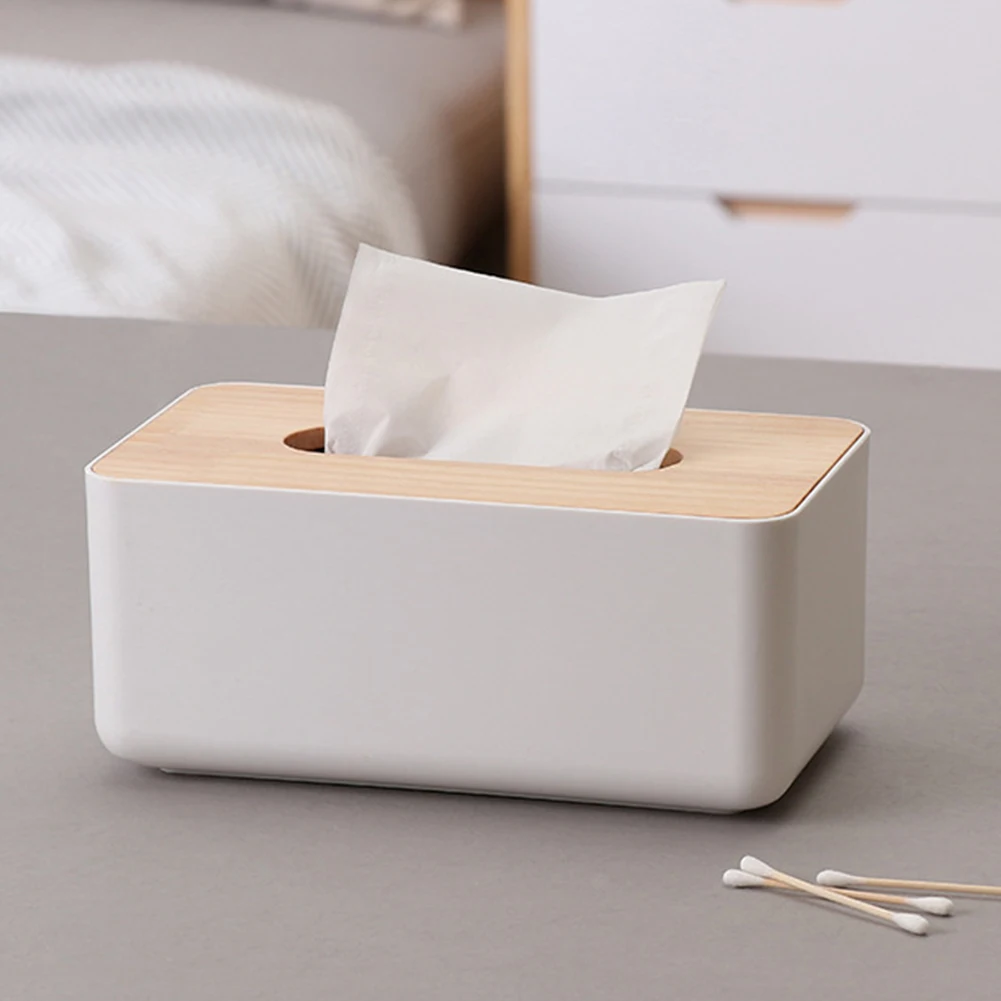 Kitchen Simple Stylish Tissue Box Wooden Plastic Accessories Napkin Home Holder Solid Multifunctional Decoration Storage Office | Дом и сад