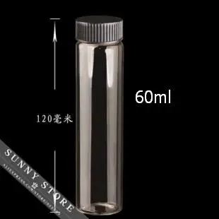 10 шт./лот 30x120 мм 60 мл пластиковая крышка винтовая стеклянные бутылки пустые