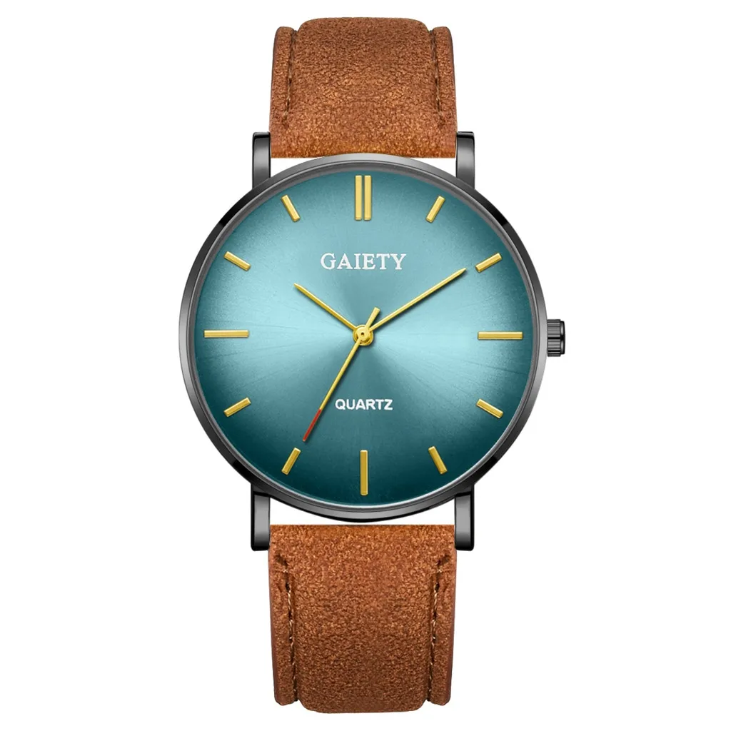 Часы наручные мужские с ремешком из ПУ кожи 2019|Кварцевые часы| |