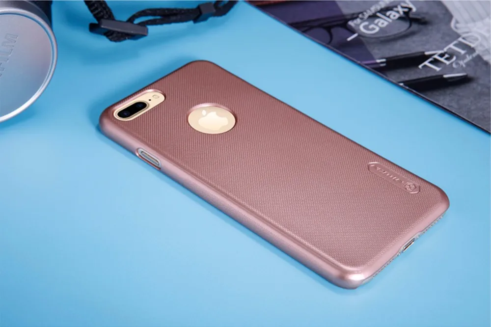 Розовый Матовый чехол Nillkin крышка для iPhone 7 4,7 дюймов Твердая пластиковая задняя крышка+ подарочный протектор экрана для apple 7 Чехол - Цвет: Розовый