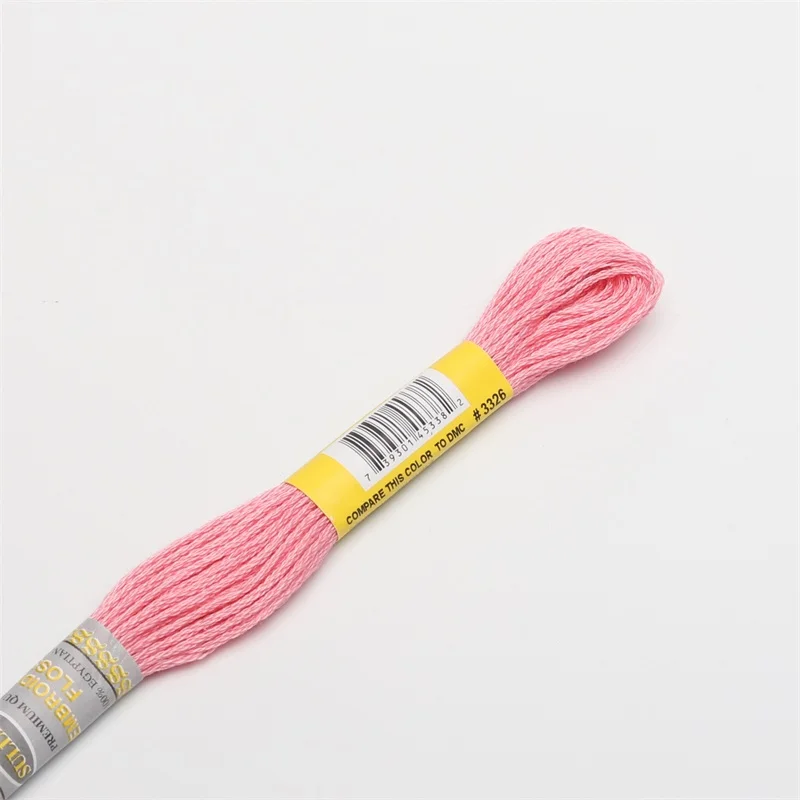 Выберите DMC Цвета 12skeins пакет 8,7 ярдов(8 м) высокая Качественный хлопок Мулине для вышивки крестом 6 нити, нити, столбец 2 - Цвет: DMC 3326
