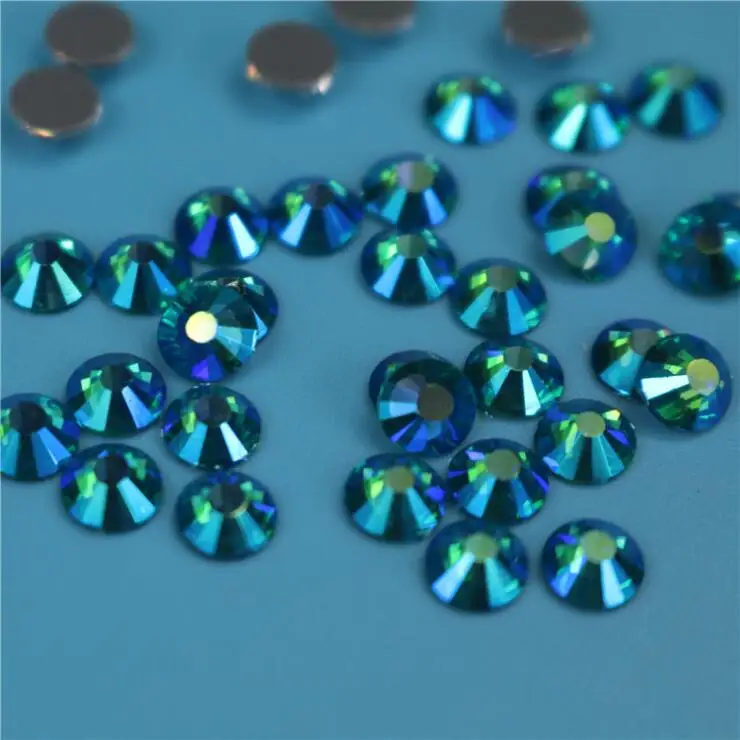

PEACE blue zircon& blue zircon AB Rhinestone for Nail Art glue Flat back Hotfix Glue on Nail Art Rhinestones shoes bag clothi