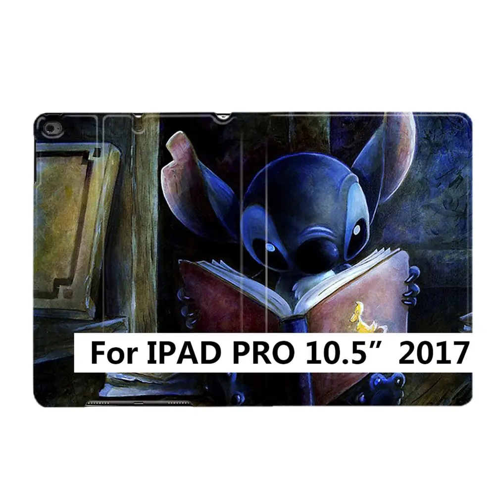 iPad PRO 10.5 2017 Умный чехол с рисунком Лило и Стич из искусственной кожи для iPad Air 2 3 6th 9," 7th 10,2" 10," PRO Mini4 - Цвет: iPad PRO 10.5 2017