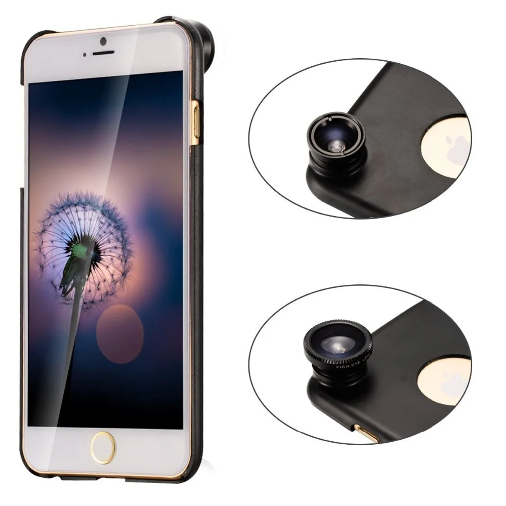 Рыбий глаз широкоугольный Макро 3 в 1 объектив рыбий lentes для iPhone 7 6 5 S Plus samsung Galaxy S5 S6