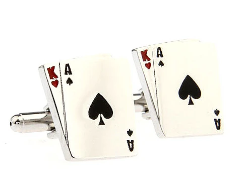 6 Мужские запонки Gamble серии КАЗИНО РУЛЕТКА кости, покер Jeton дизайн модные запонки оптом и в розницу - Окраска металла: 6