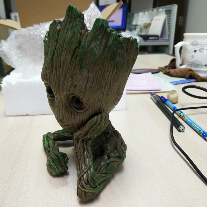 Groot Фигурки игрушки куклы косплей стражи Галактики дерево человек грот ручка цветочный горшок игрушки для украшения дома реквизит
