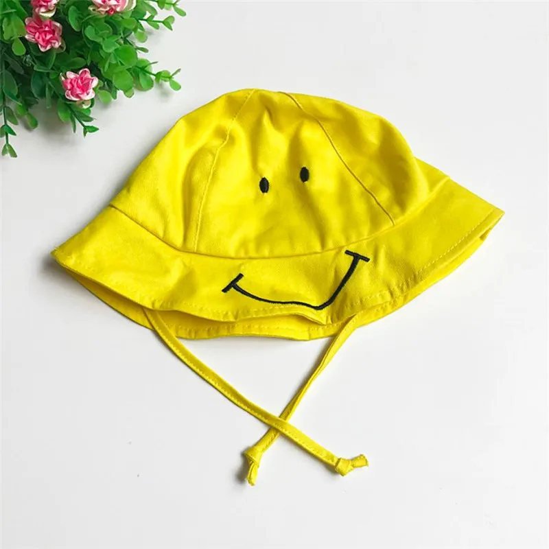 wholesale drop shipping Baby Kids Cute Smiling Face Hat Boys Girls Spring Summer Sun Fisherman Cap baby beanie 2019 YW0411 | Детская