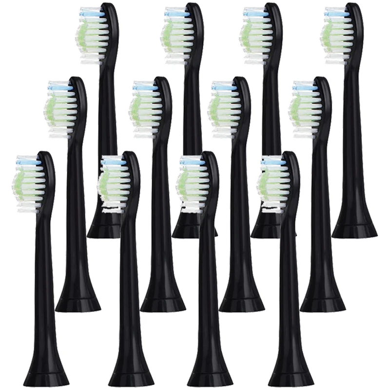3 упаковки/12 шт. Сменные зубные щетки головки для Philips Sonicare DiamondClean Black HX6064|tooth brush
